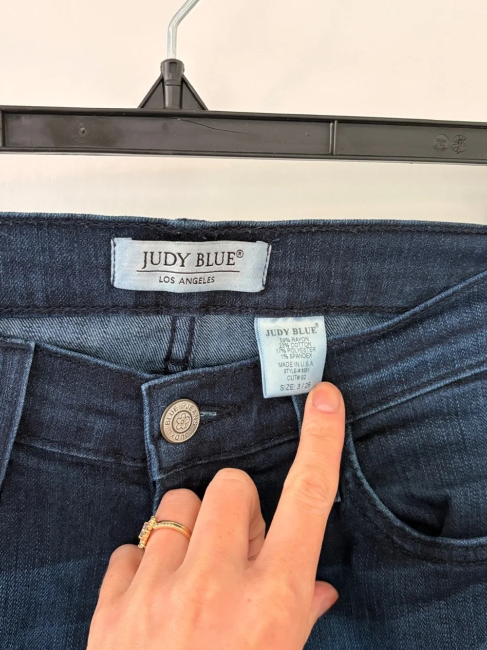 Judy Blue Dark Blue Flare Jeans - Picture 2 of 6